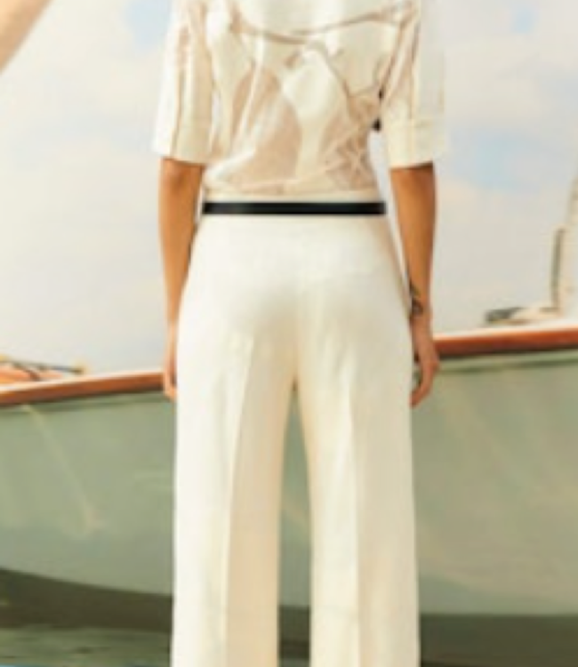 Beatrice B Popcorn (Ecru) Embossed Printed Pant