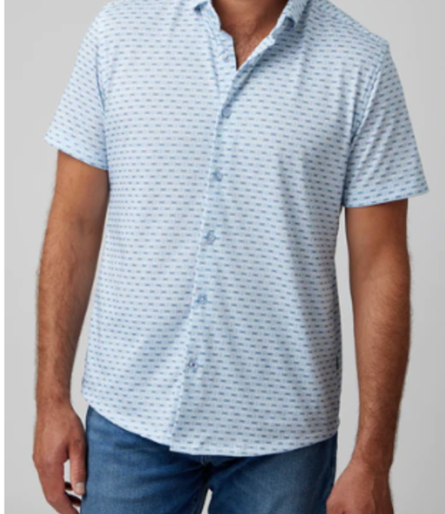 Stone Rose Mint Print Knit Short Sleeve