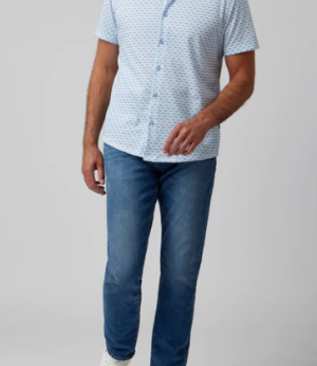 Stone Rose Mint Print Knit Short Sleeve