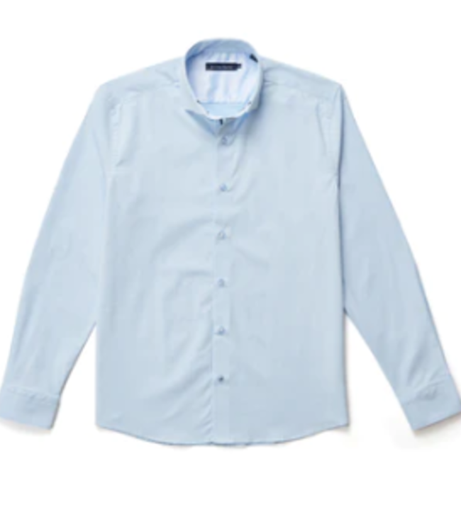 Stone Rose French Blue Stretch Button Down