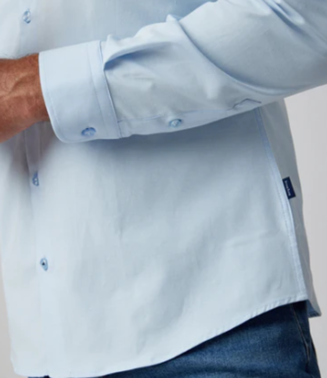 Stone Rose French Blue Stretch Button Down