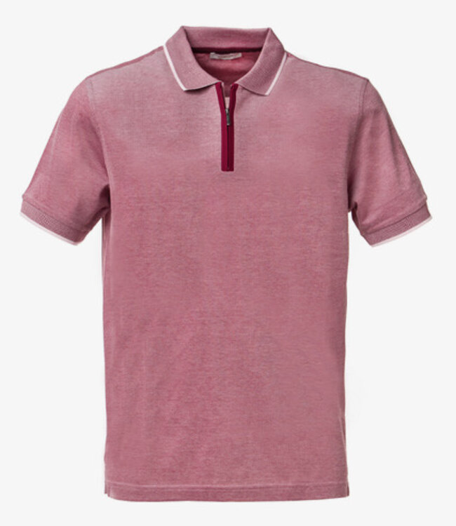 Codice Raspberry Mercerized Cotton Zip Polo