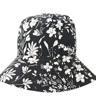 Krimson Klover Black & White Floral Bucket Hat