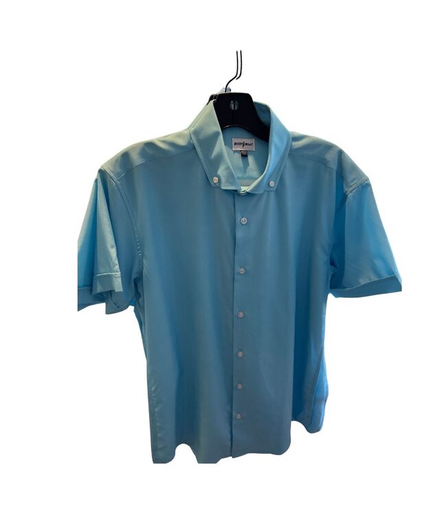 F/X Fusion FX S/S Button Down Aqua Shirt