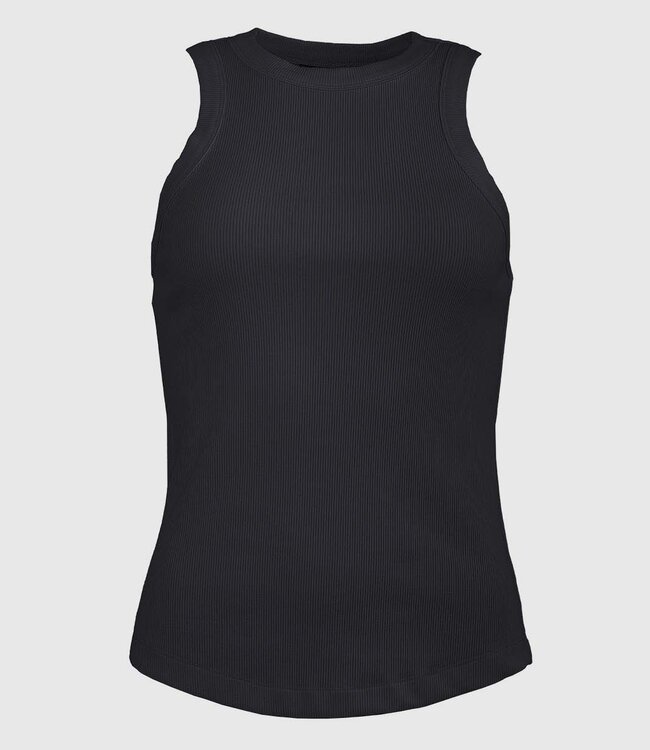 With Black Rita Black Ribbed Tank Top