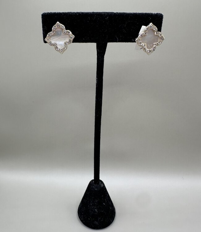 Citrine Pave Stud Earring