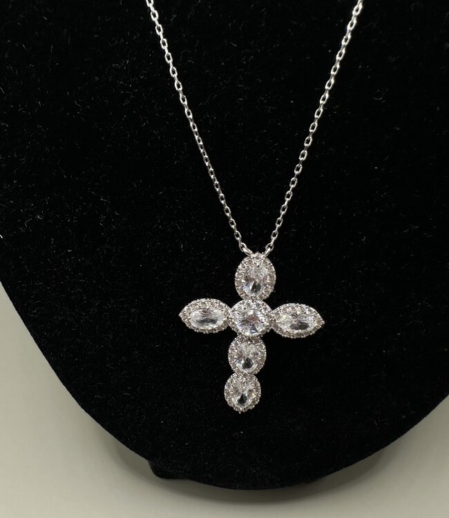 Sioro Jewelry Jeweled Cross Necklace