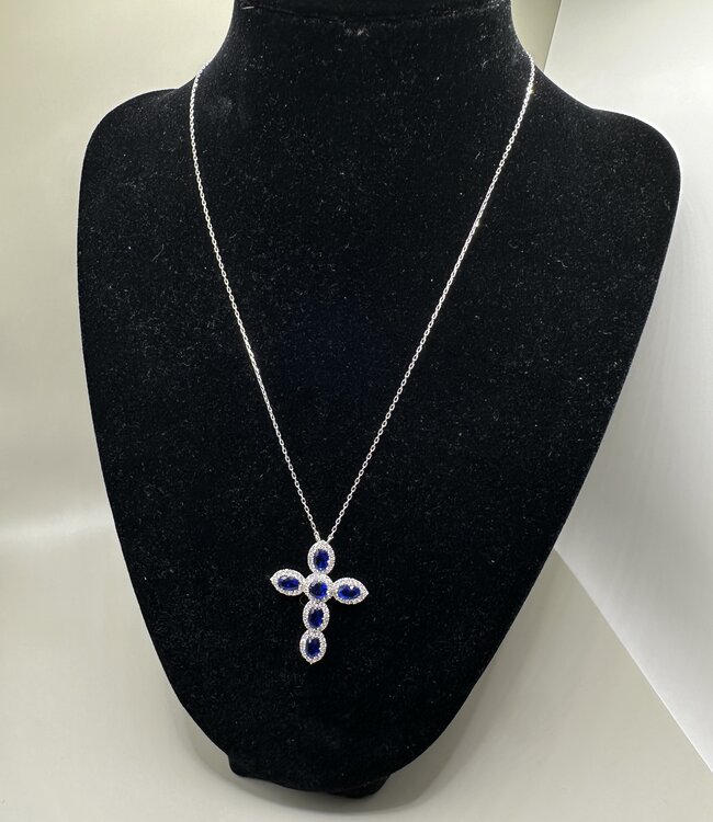 Sioro Jewelry Jeweled Cross Necklace