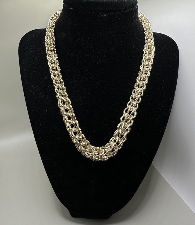 Citrine Full Link Gold Necklace