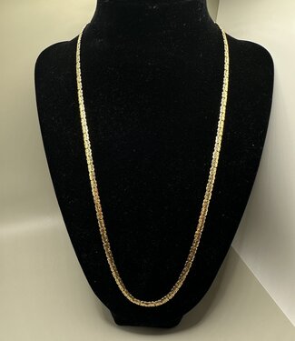 Sioro Jewelry Gold Italian Flat Chain