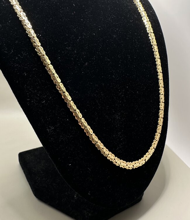 Sioro Jewelry Gold Italian Flat Chain