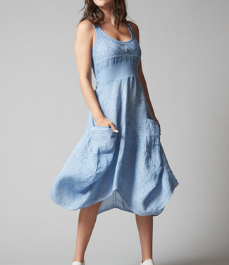 Inzio Magic Linen Sky Blue Dress