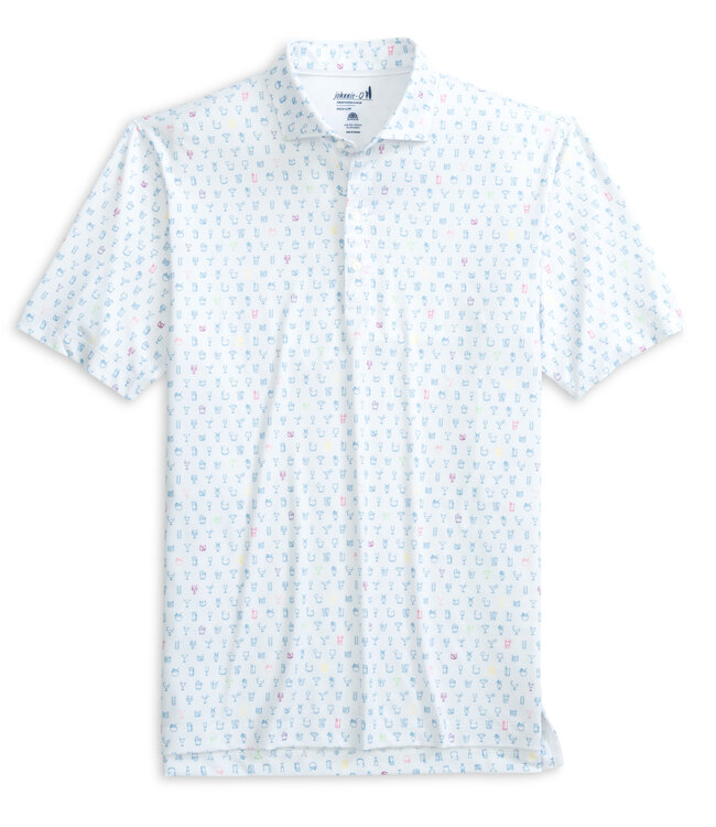 Johnnie-O Mixology Performance Polo White