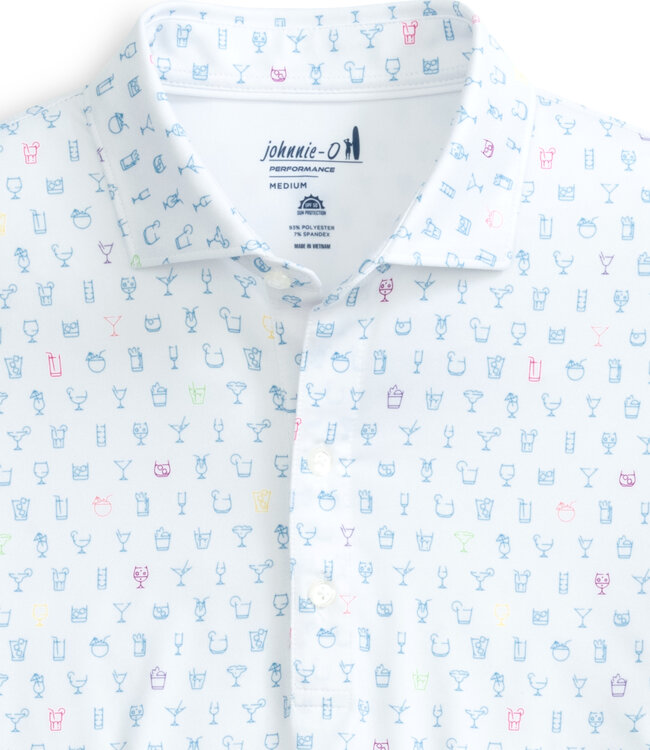 Johnnie-O Mixology Performance Polo White