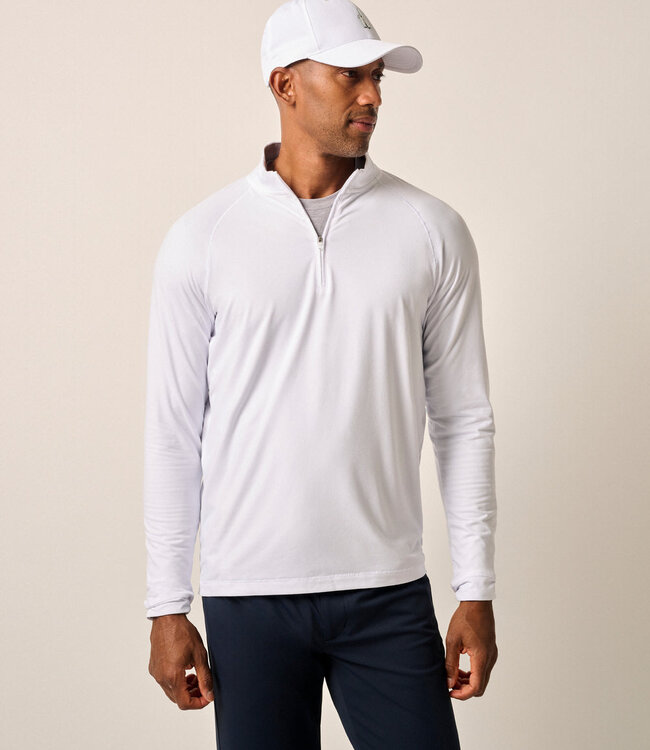 Johnnie-O White Freeborn 1/4 Zip