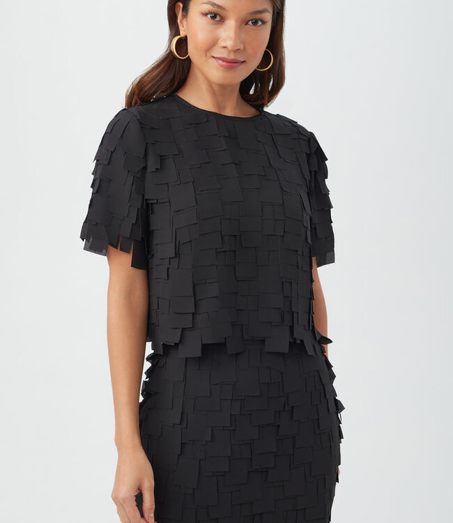 Trina Turk Serilda Black Cut Top