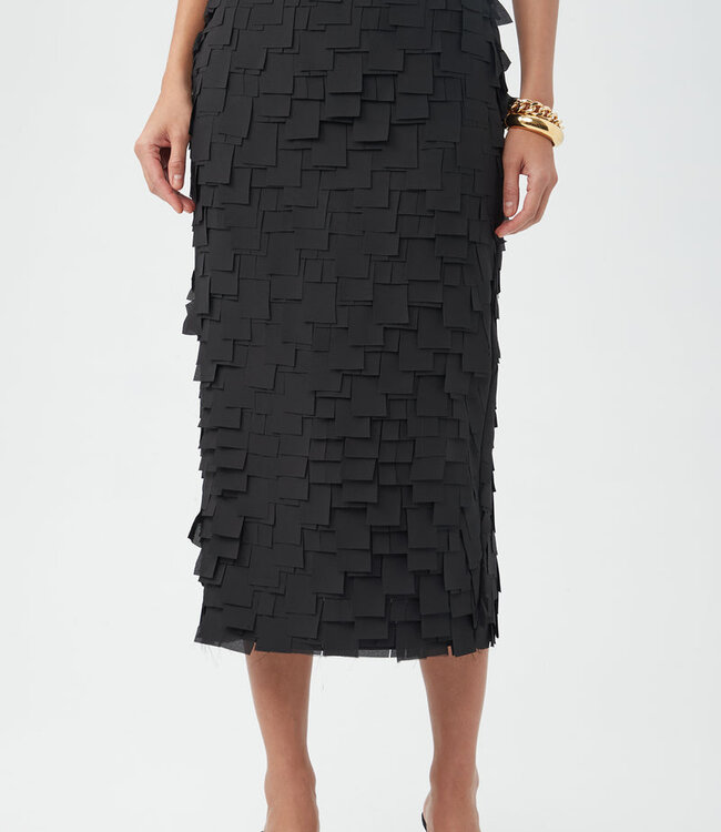 Trina Turk Dita Black Cut Skirt