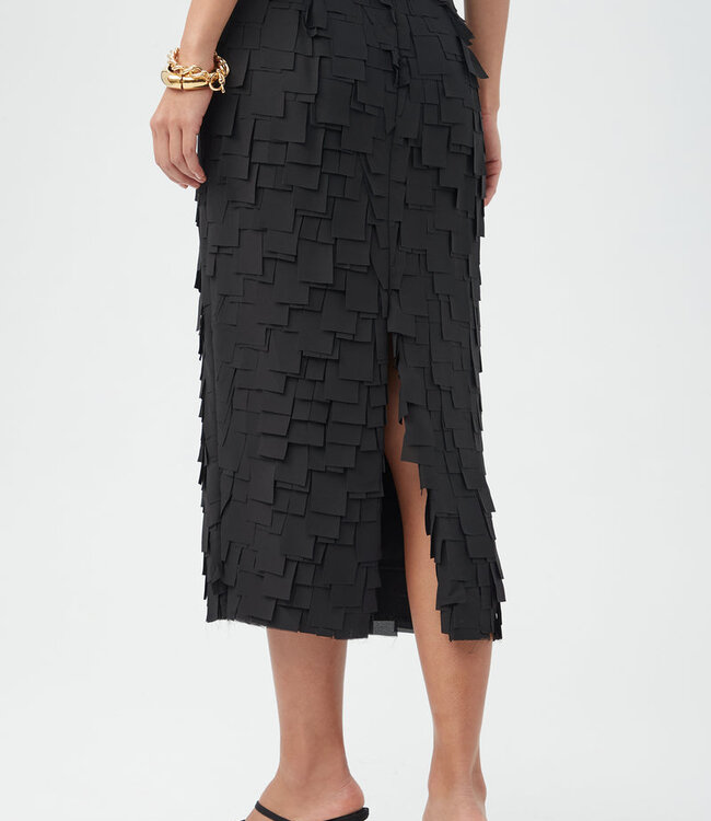 Trina Turk Dita Black Cut Skirt