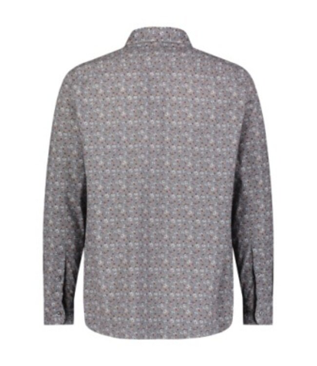 Luchiano Visconti Floral Printed Long Sleeve Woven Shirt With Euro Collar & Round Cuff