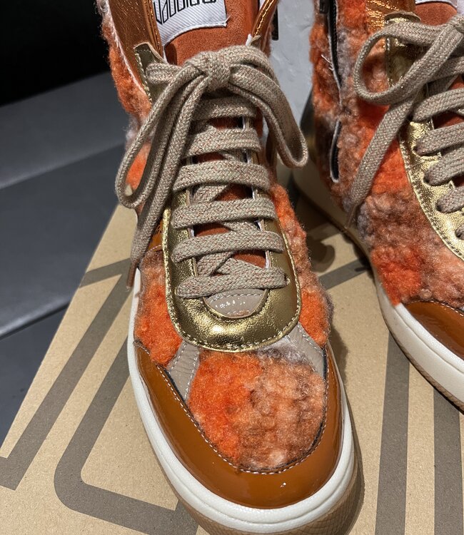 Vaddia Figaro Orange Hi Top Sneaker