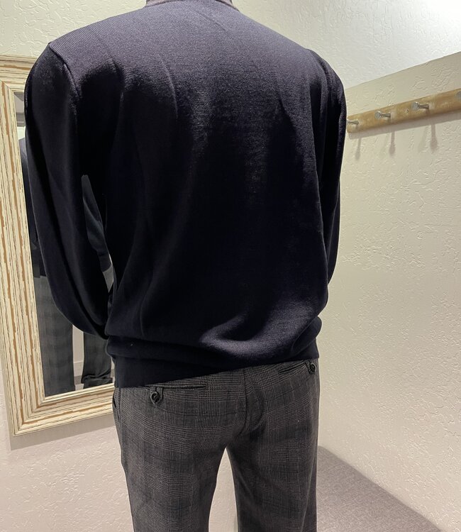 Alberto Glen Plaid Pant Dk Grey