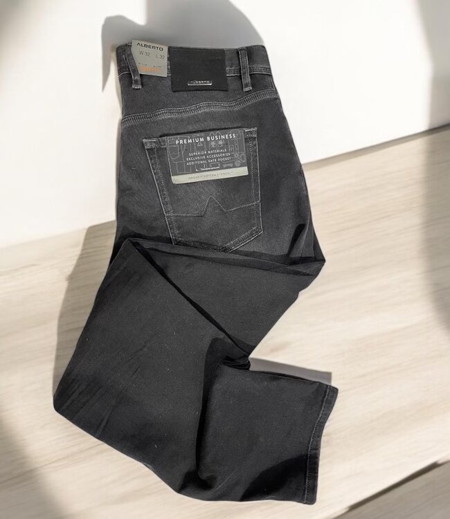 Alberto Pipe Denim Charcoal