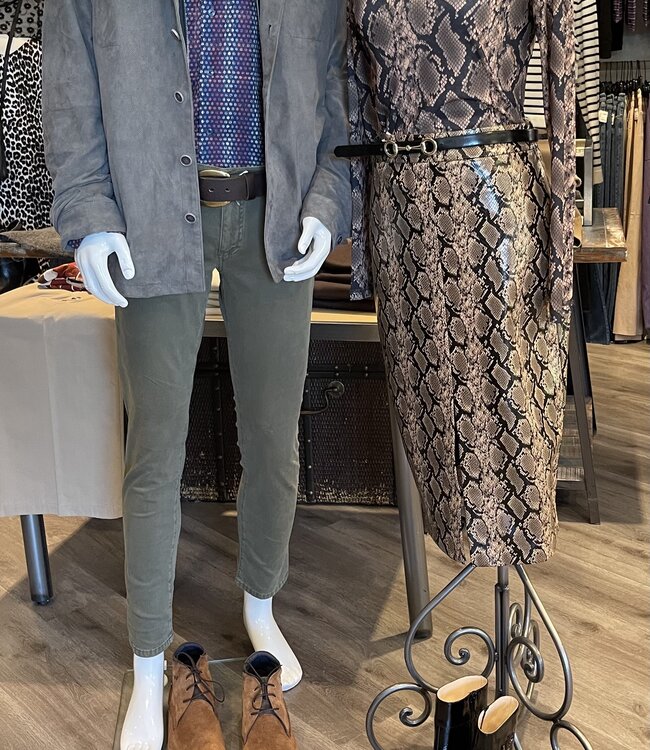 Alberto  Military Soft Twill Pipe Denim