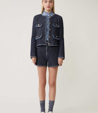 Suncoo Diana Denim Boucle Jacket