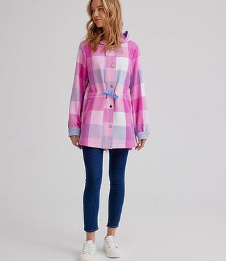 Nikki Jones Lavender Check Coat