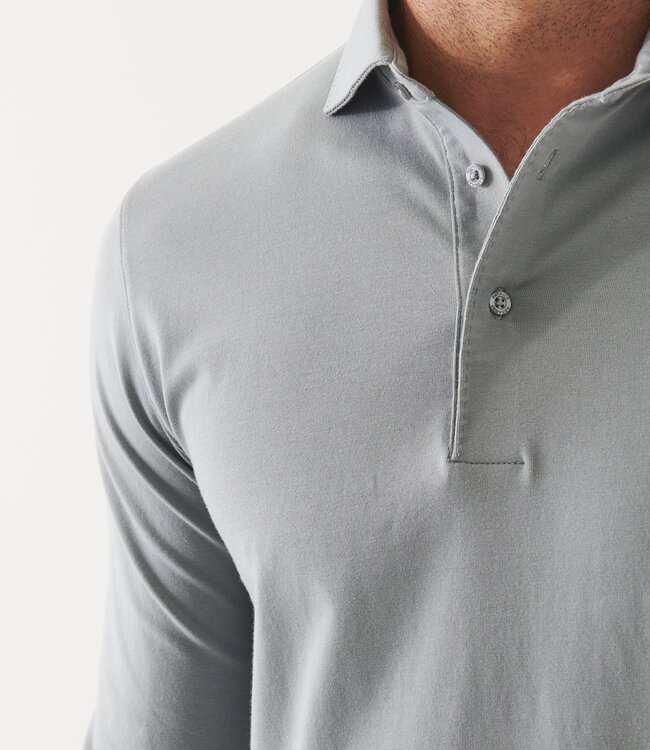 Patrick Assaraf Long Sleeve Iconic Pima Stretch Polo