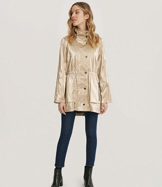 Nikki Jones Gold Mid Length Rain Coat