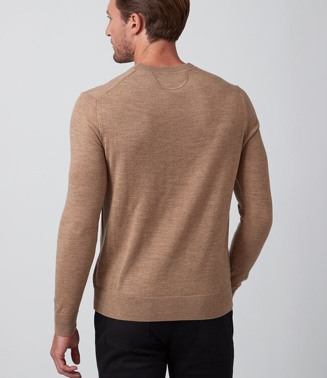 Raffi Camel Merino V Neck Sweater