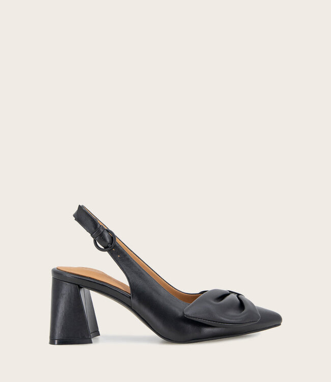 Gentle Souls Diana Black Leather Sling Back