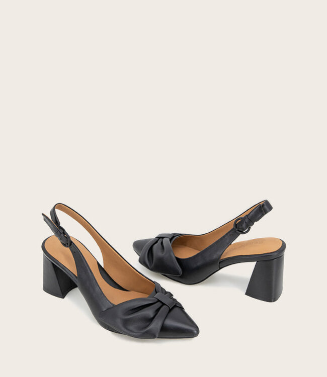 Gentle Souls Diana Black Leather Sling Back