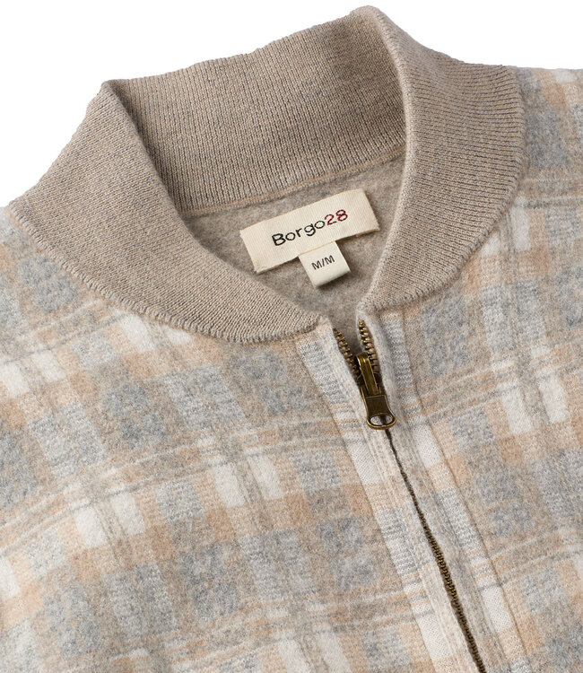 Ballin Boiled Wool Plaid Bomber Jacket