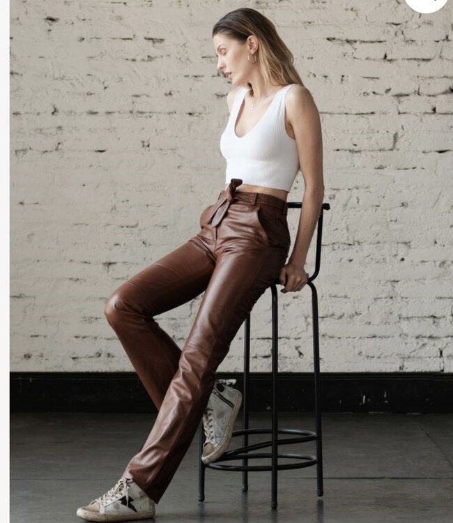 uhuru Leather Pant Cognac