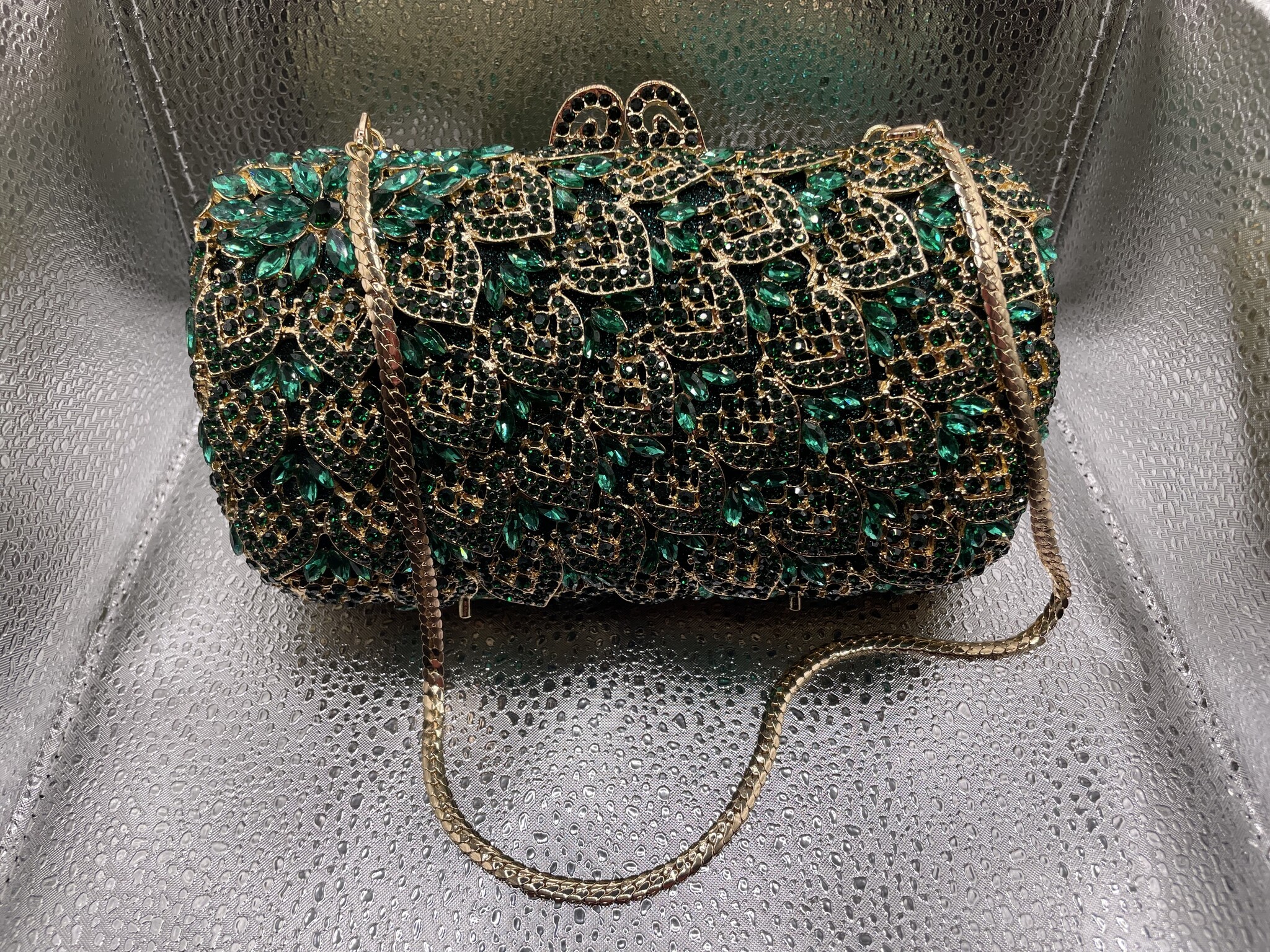 embellished evening bag