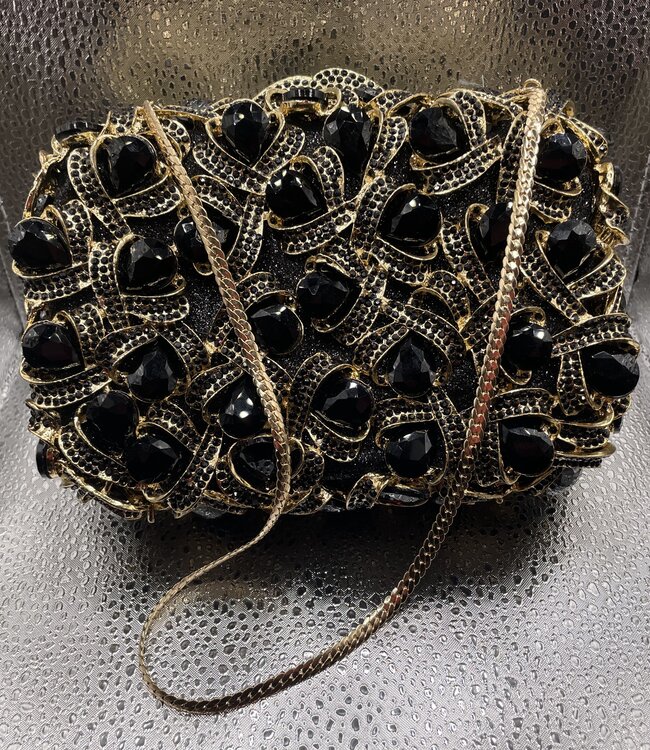 Bijoux Bijoux Black & Gold Evening Bag
