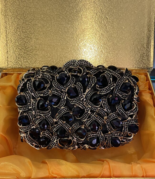 Bijoux Bijoux Black & Gold Evening Bag