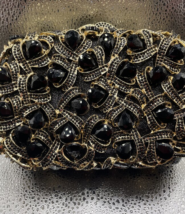 Bijoux Bijoux Black & Gold Evening Bag