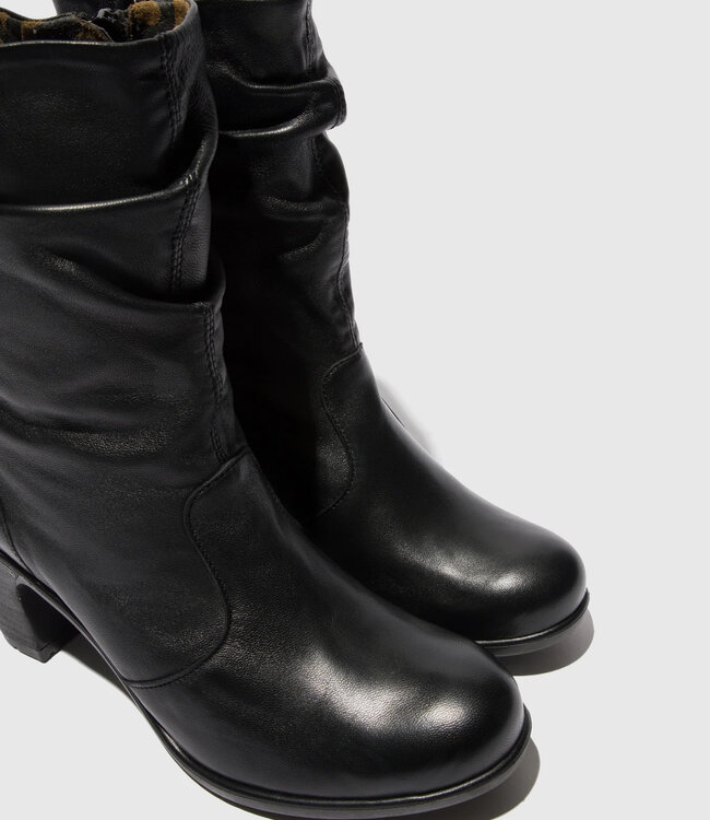 Fly London Black Klei Scrunch Boot