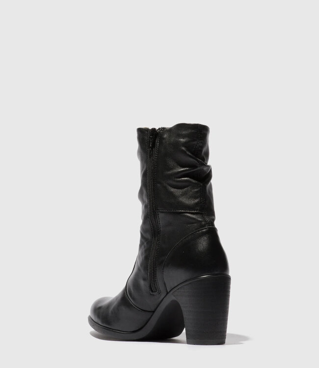 Fly London Black Klei Scrunch Boot