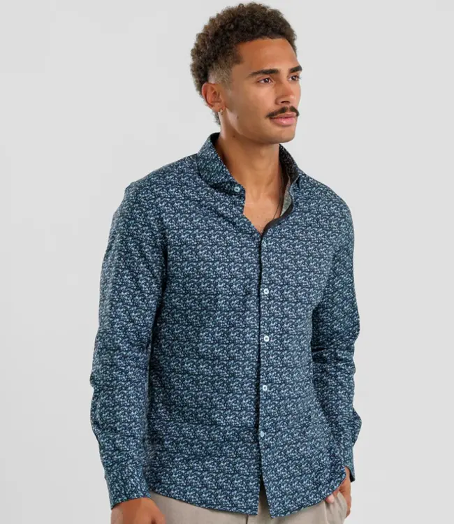 Stone Rose Stone Blue Mini Floral Shirt