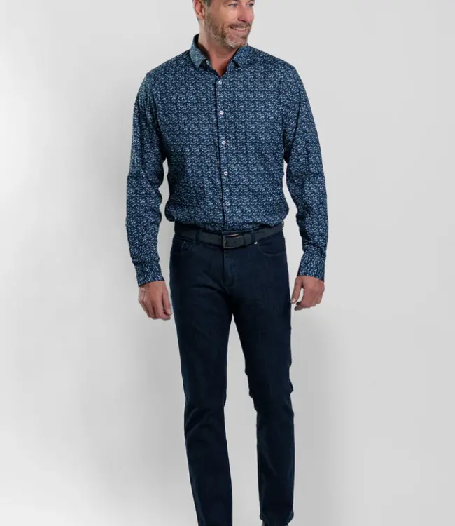 Stone Rose Stone Blue Mini Floral Shirt