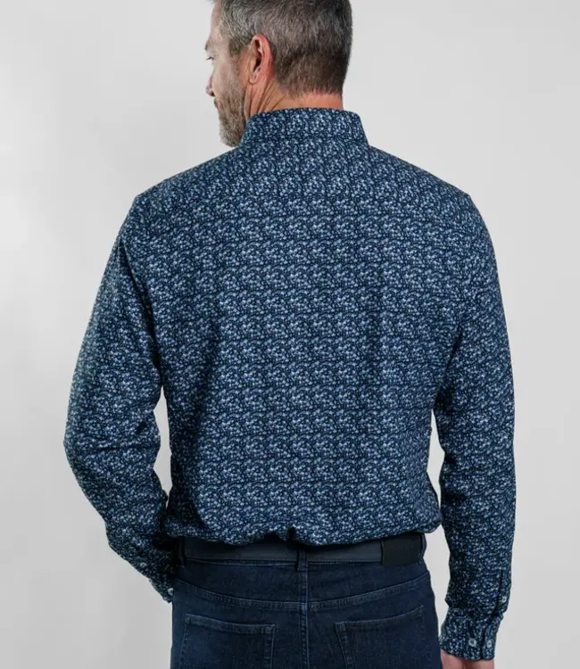 Stone Rose Stone Blue Mini Floral Shirt