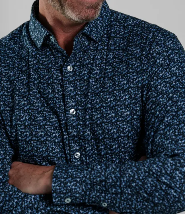 Stone Rose Stone Blue Mini Floral Shirt