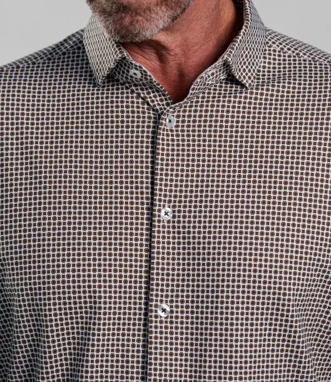 Stone Rose Stone Brown Micro Flower Shirt