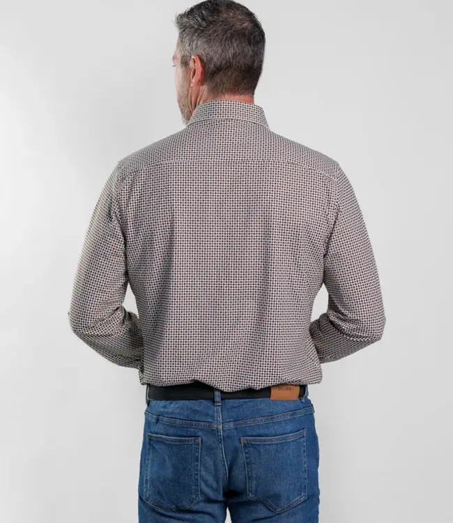 Stone Rose Stone Brown Micro Flower Shirt