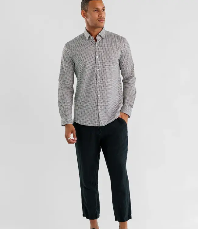 Stone Rose Stone Brown Micro Flower Shirt