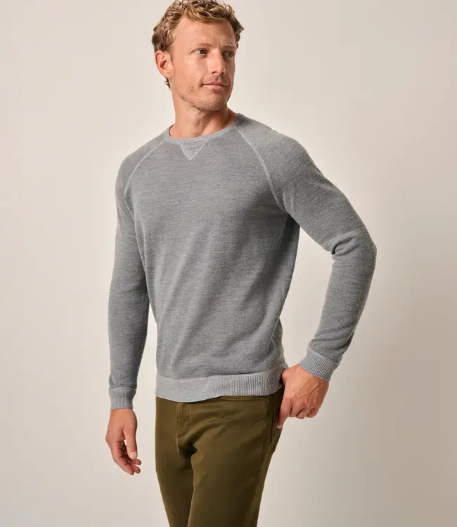Johnnie-O Boggs Light Grey Merino Sweater